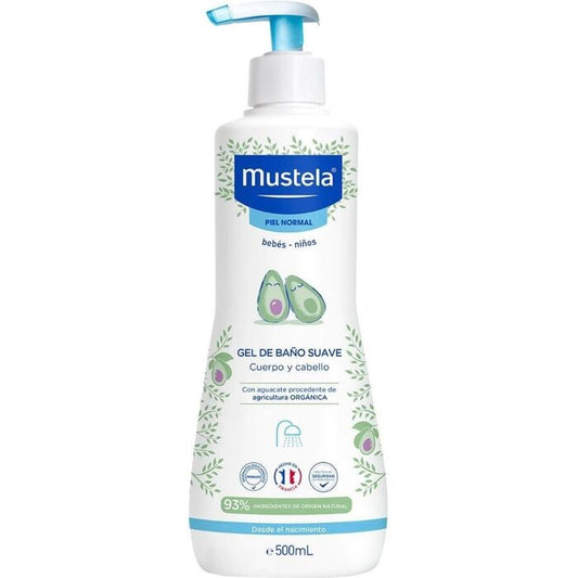 Mustela Bébé Gentle Bath Gel - Kūno ir plaukų plovimo gelis vaikams 500ml 