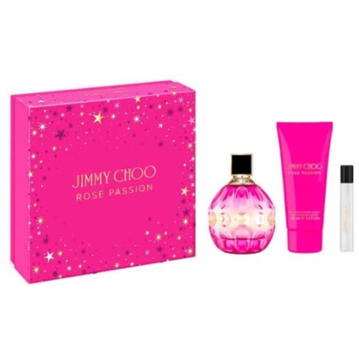 Jimmy Choo Rose Passion Dovanų Rinkinys EDP 100 ml, mini EDP 7.5 ml ir Kūno losjonas 100 ml