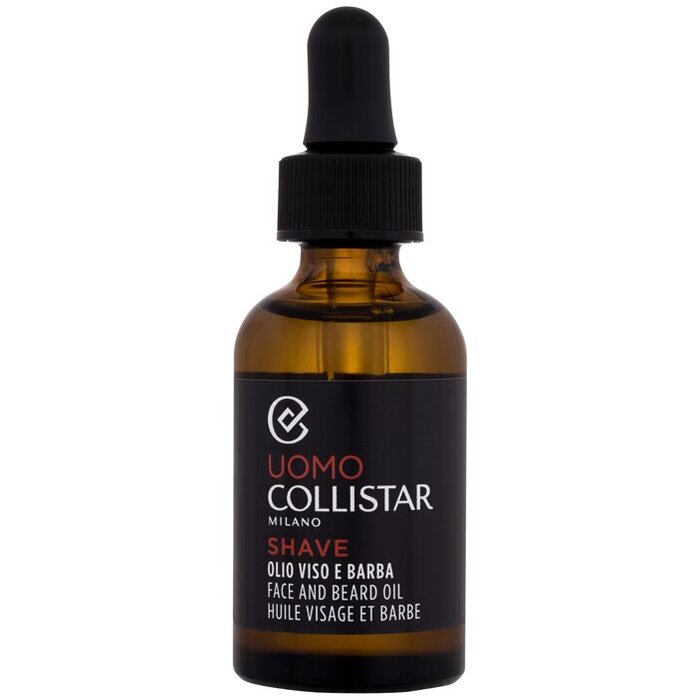 Collistar Uomo Face ir Beard Oil – Drėkinamasis ir maitinamasis aliejus veidui ir barzdai (30ml) Vyrams