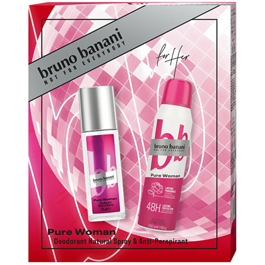 Bruno Banani Pure Woman dovanų rinkinys Dezodorantas 75 ml ir antiperspirantas 150 ml