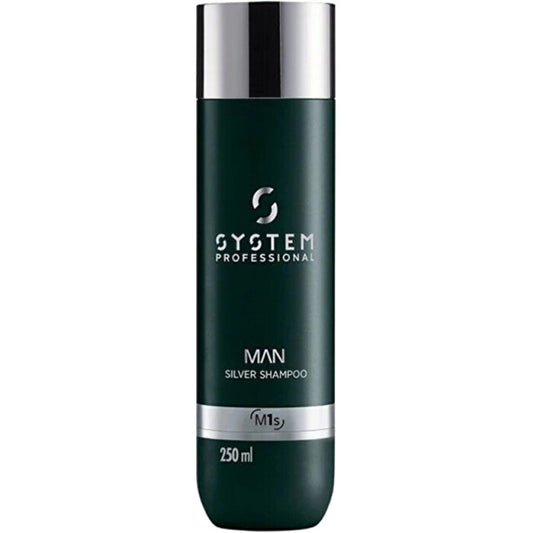 System Professional Man Silver Shampoo – purpurinis šampūnas vyrams 250ml Vyrams