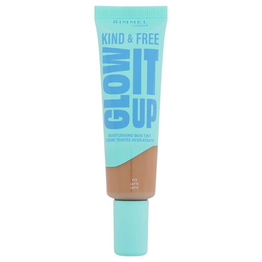 Rimmel Kind &amp; Free Glow It Up niisutav nahatoon – niisutav meik tundlikule, kuivale ja normaalsele nahale 30 ml (210 kuldbeež) naistele