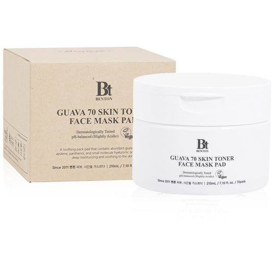 „Benton Guava 70 Skin Toner“ veido kaukė, 70 lapų – raminantys tonizuojantys pagalvėlės