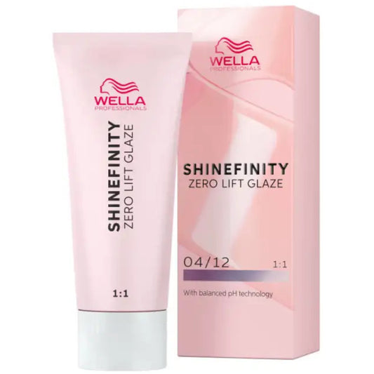 Wella Professional Shinefinity Zero Lift Glaze - pusiau permanentinė plaukų spalva - šalti atspalviai 60 ml