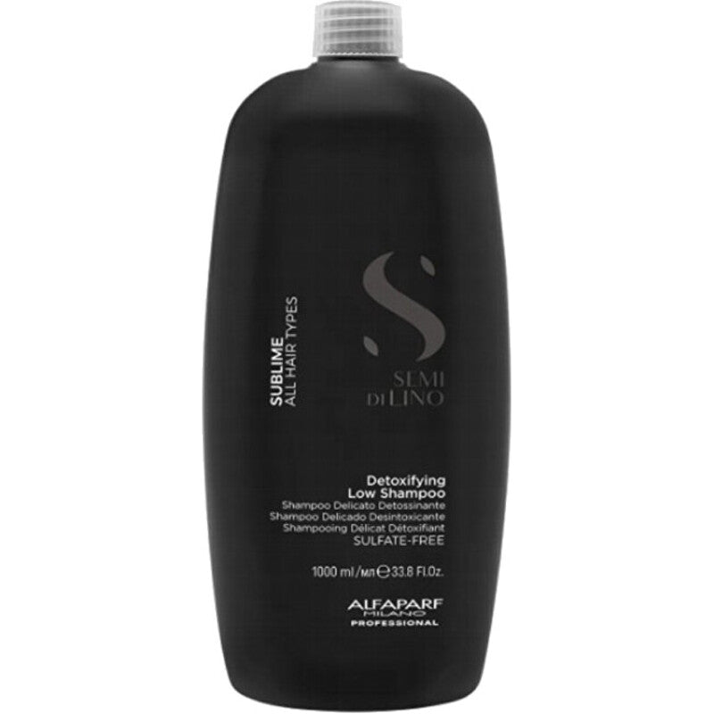  Alfaparf Milano Semi Di Lino Sublime Detoxifying Low Shampoo - detoksikuojantis plaukų šampūnas 1000ml Moterims