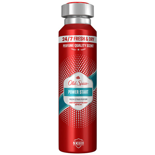 „Old Spice Power Start“ antiperspirantasas purškiamas – antiperspirantasas purškiamame pavidale