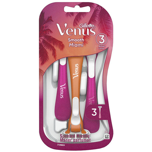 Gillette Venus Smooth Miami (3 vnt.) - Vienkartiniai skustuvai