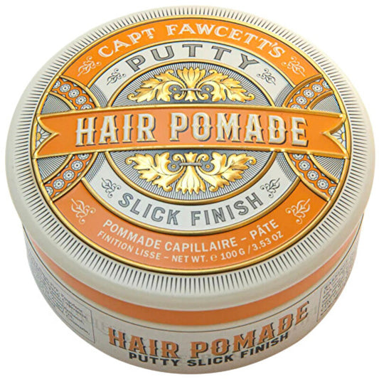 „Captain Fawcett Putty Slick Finish“ plaukų pomada – pomada storiems plaukams suteikti blizgesio