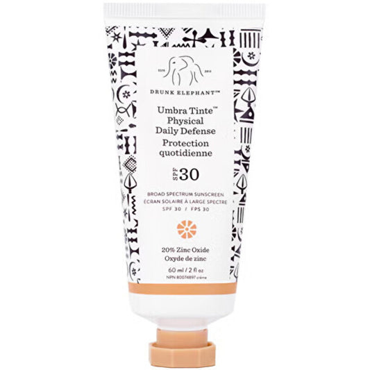 Drunk Elephant Umbra Tinte Physical Daily Defense SPF 30 – tamsintas odos apsaugos nuo saulės kremas 60ml