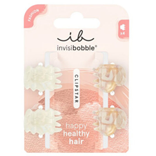 Invisibobble Clipstar XS Petit Rainbow - plaukų segtukas 4 vnt