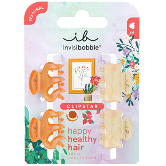 Invisibobble Clipstar XS Oasis Petit Citrus - plaukų segtukas 4 vnt