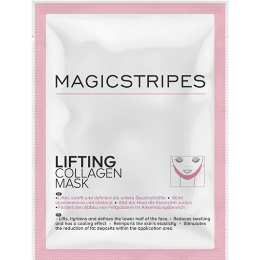 „Magicstripes Lifting Collagen Mask“ – stangrinamoji kolageno kaukė veido kontūrams stangrinti.