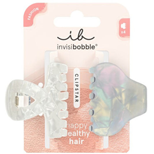 Invisibobble Clipstar Pearly Frost M - plaukų segtukas 2 vnt