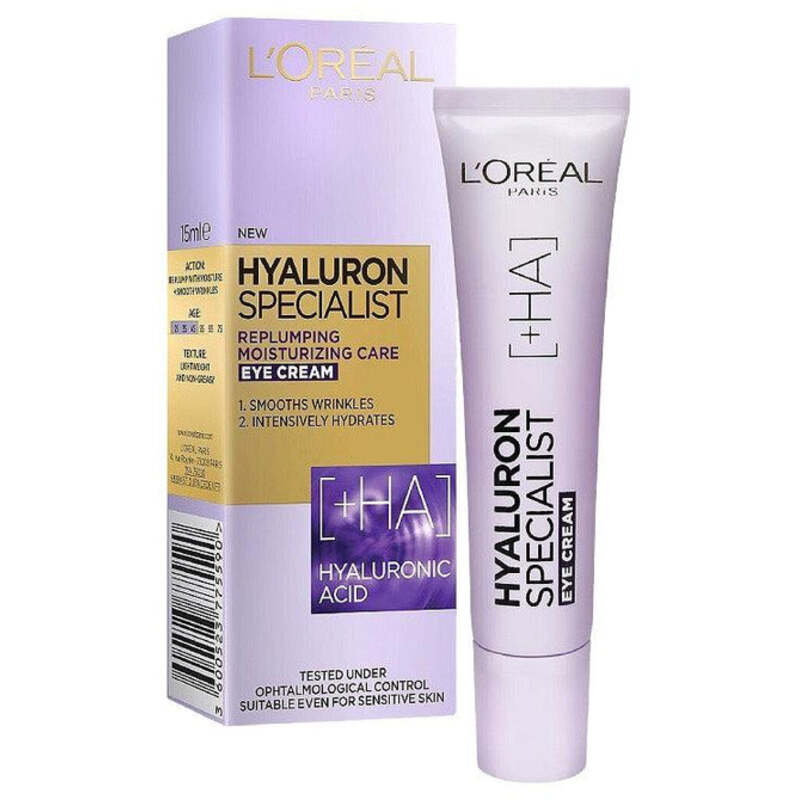 L´Oréal „Hyaluron Specialist Replumping Moisturizing Care Eye Cream“ – užpildantis drėkinamasis paakių kremas