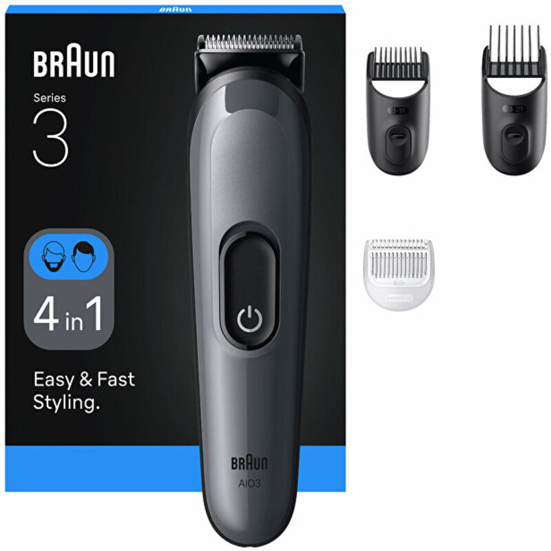 „Braun Series 3 AIO3500 Gray“ – daugiafunkcis 4 viename kirptuvas