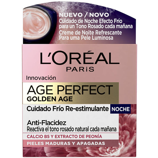 „L´Oréal Age Perfect Golden Age Night Reactivating Cooling Cream“ – naktinis kremas nuo raukšlių.