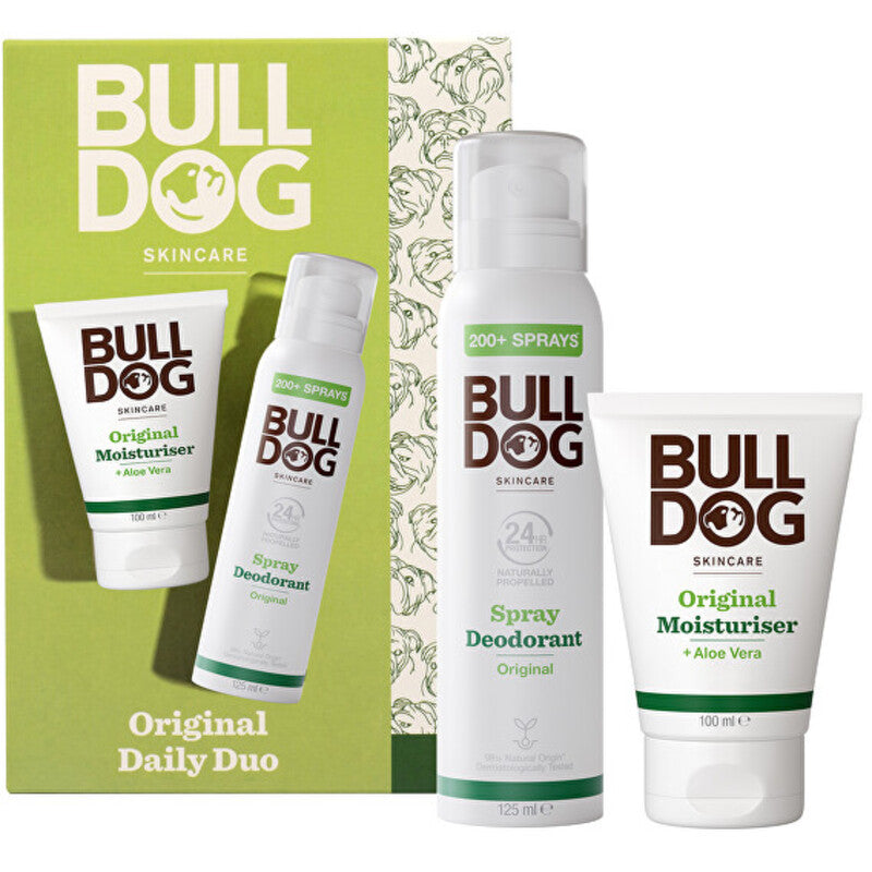„Bulldog Original Daily Duo“ dezodoranto purškiklis ir drėkinamasis kremas – dovanų rinkinys