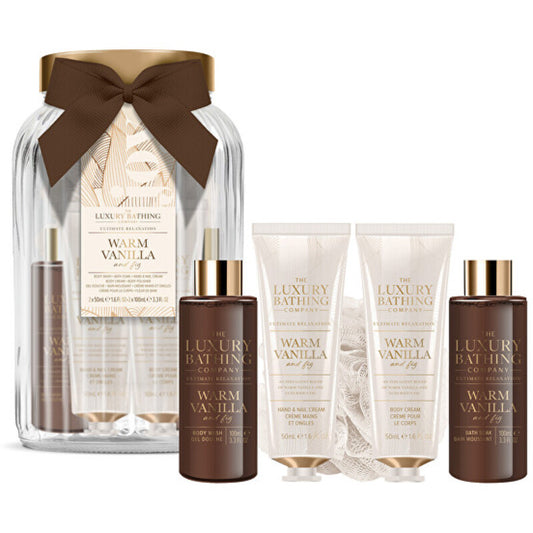 „Luxury Bathing Company“ dovanų rinkinys stikliniame indelyje (vanilės skonio)