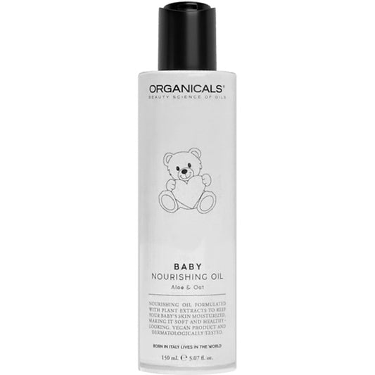 Organicals  BABY maitinamasis aliejus (su alaviju ir avižomis) – maitinamasis aliejus kūdikių odai