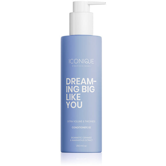 ICONIQUE Professional „Dreaming Big Like You“ – itin purumo ir apimties suteikiantis kondicionierius ploniems plaukams
