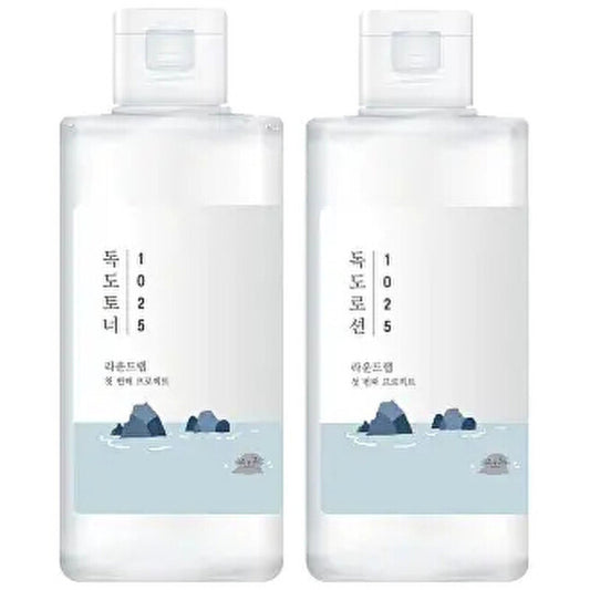 ROUND LAB 1025 Dokdo veido priežiūros rinkinys - odos priežiūros dovanų rinkinys