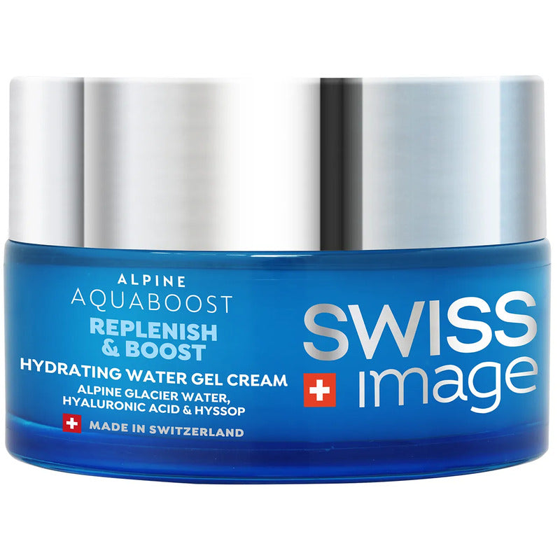 Swiss Image „Aquaboost Care Alpine Aquaboost“ drėkinamasis vandens gelio kremas – lengvas drėkinamasis gelio kremas