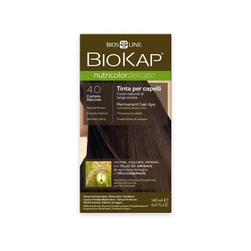 Biokap NUTRICOLOR DELICATO - Plaukų spalva - 4,00 Natūrali ruda 140 ml